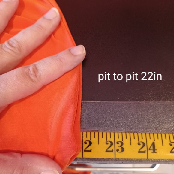 RALPH LAUREN L Orange Dress Sheath Fitting Lined Cap Sleeve Stretch Fall Heavy - Picture 9 of 12